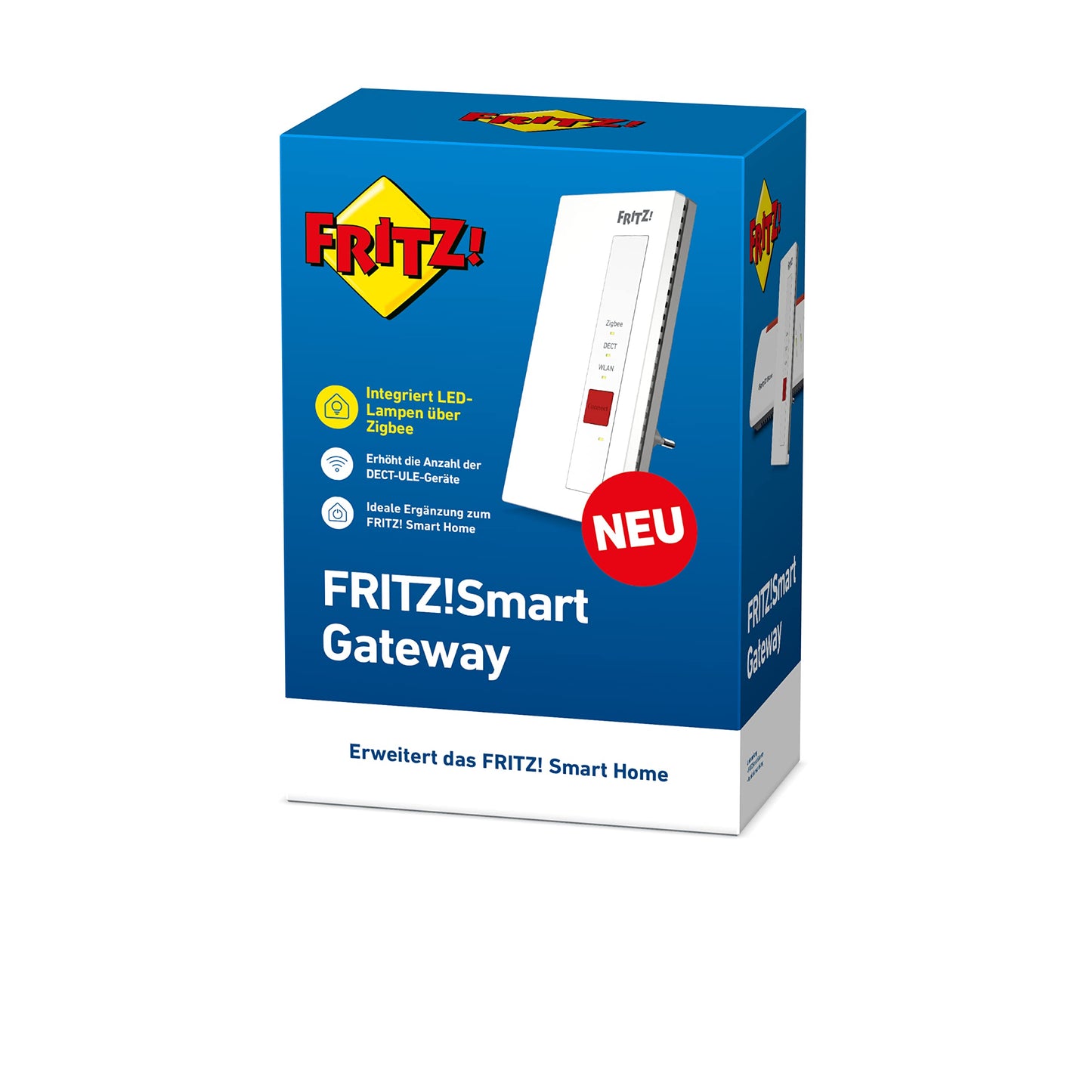 FRITZ!Smart Gateway: Einfache Anbindung von Zigbee- und DECT-ULE-Smart-Home-Geräten, Matter-Bridge-Funktion, Erweiterung der Geräteanzahl im Smart Home und stabile Verbindung über WLAN/LAN