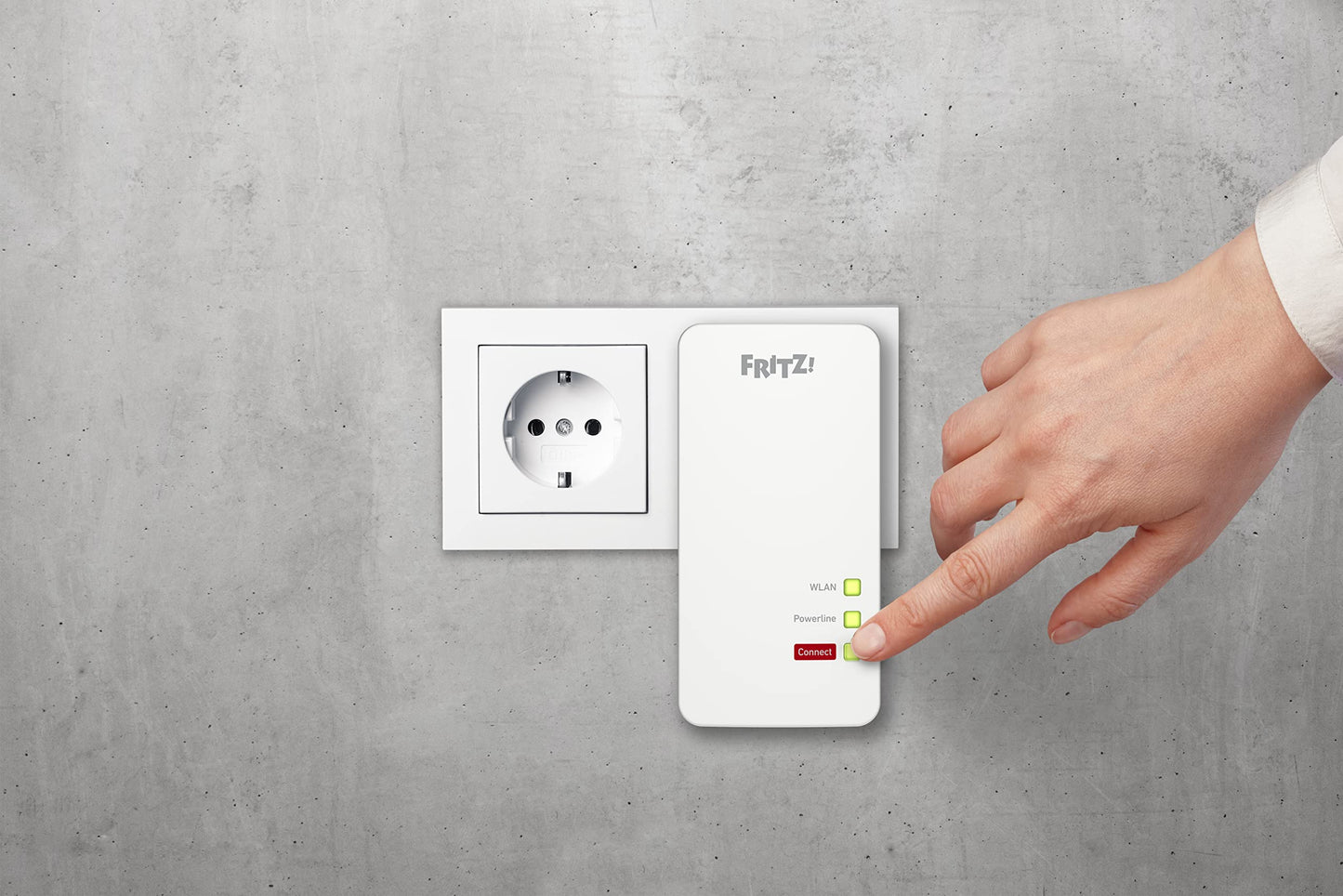 FRITZ!Powerline 1260/1220 WLAN Set (WLAN-Access Point, ideal für Media-Streaming oder NAS-Anbindungen, 1.200 MBit/s, deutschsprachige Version)