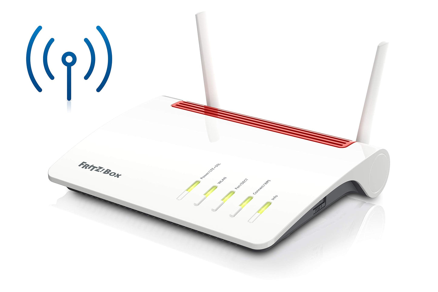 FRITZ!Box 6890 (LTE- oder DSL-Modem, bis 300 MBit/s, WLAN AC+N bis 1.733 (5 GHz) und 800 (2,4 GHz) MBit/s, 4 x Gigabit-LAN), geeignet für Deutschland